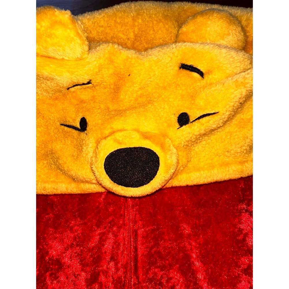 Disney Winnie the Pooh Plush Fleece Hooded One Piece Pajamas Costume XL 16/18